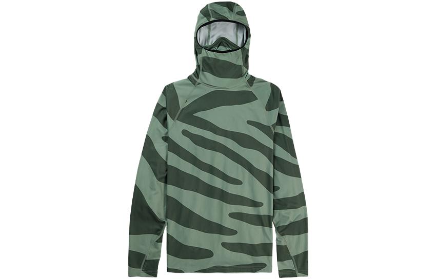 Burton Analog Farside Midweight Green Striped Hoodie Unisex 23549101962