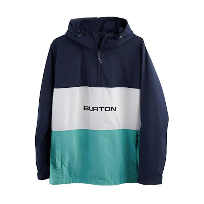 Burton Antiup Anorak Colorblock Half-Zip Hoodie Jacket Blue 21607100400
