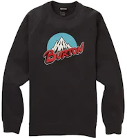 Burton Black Crewneck Fleece Sweatshirt with Logo Print 21396100020 Burton Black Crewneck Fleece Sweatshirt with Logo Print 21396100020
