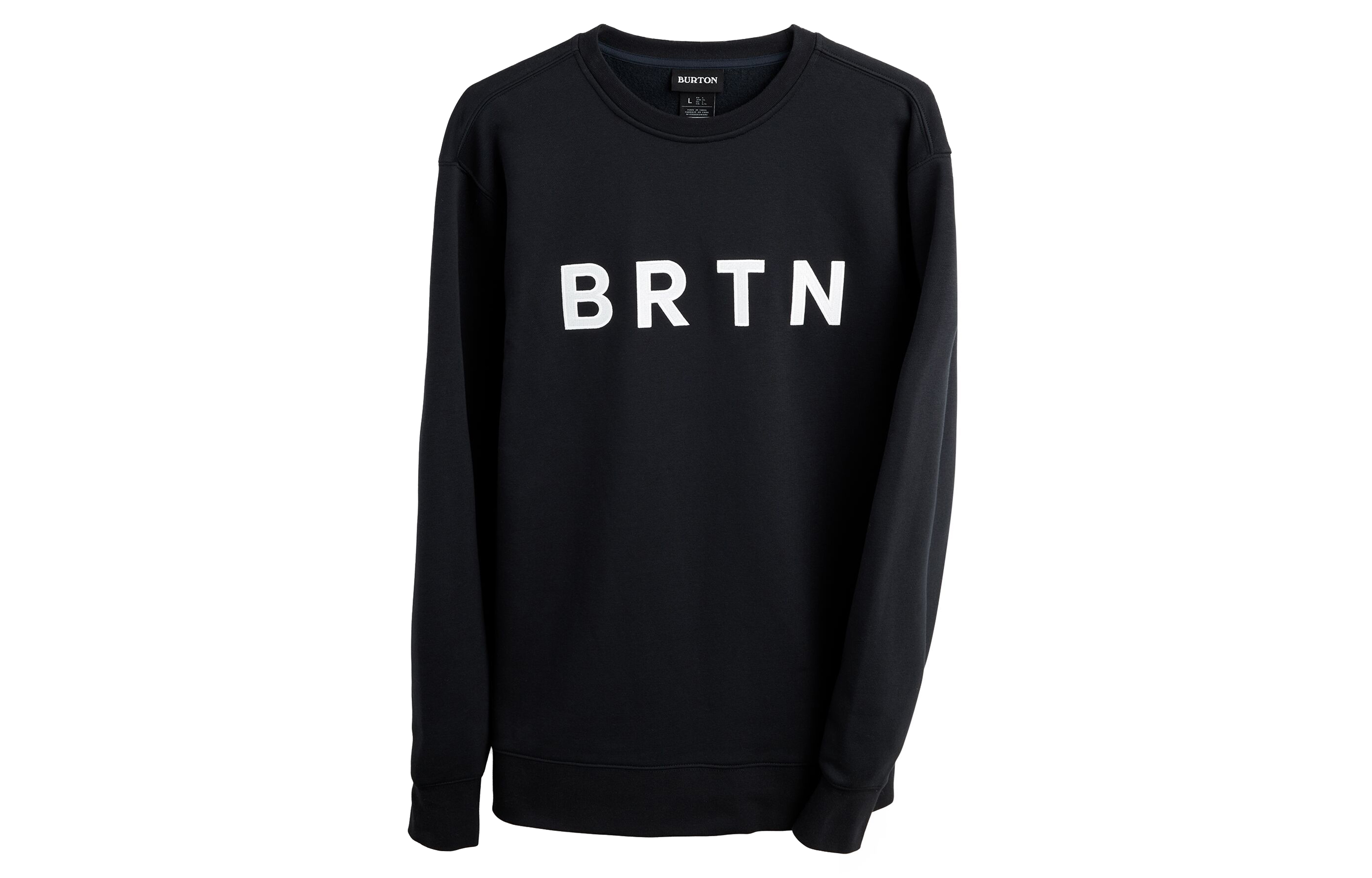 Burton Black Crewneck Pullover Sweatshirt with Letter Print 13717109001