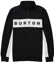 Burton Black Half-Zip Pullover Sweatshirt with Letter Print Design 21767102001 Burton Black Half-Zip Pullover Sweatshirt with Letter Print Design 21767102001