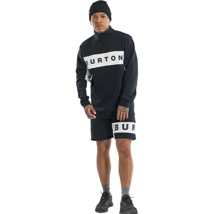 Burton Black Half-Zip Pullover Sweatshirt with Letter Print Design 21767102001 圖 3