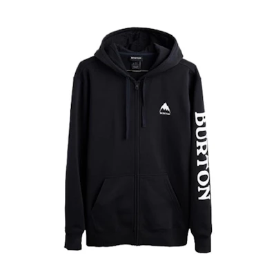 Burton Black Hoodie with Logo, Outdoor Casual Sport Zip-up Design 21381102001