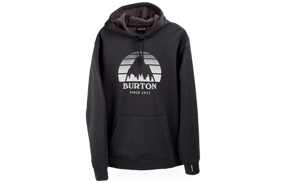 Burton Black Pullover Hoodie with Letter Print Design 22028101001