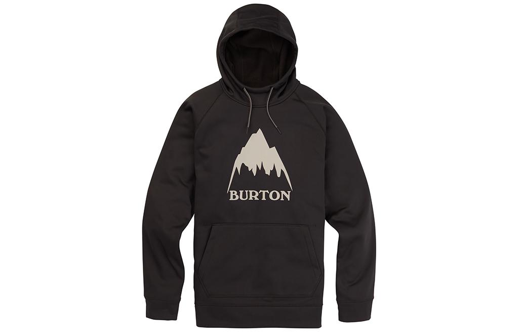 Burton Black Pullover Hoodie with Logo Print 10891109001