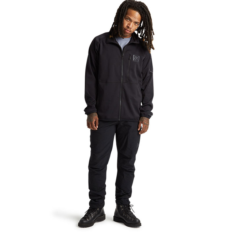 Lookbook 버튼 블랙 투톤 하이칼라 집업 재킷 21736101001