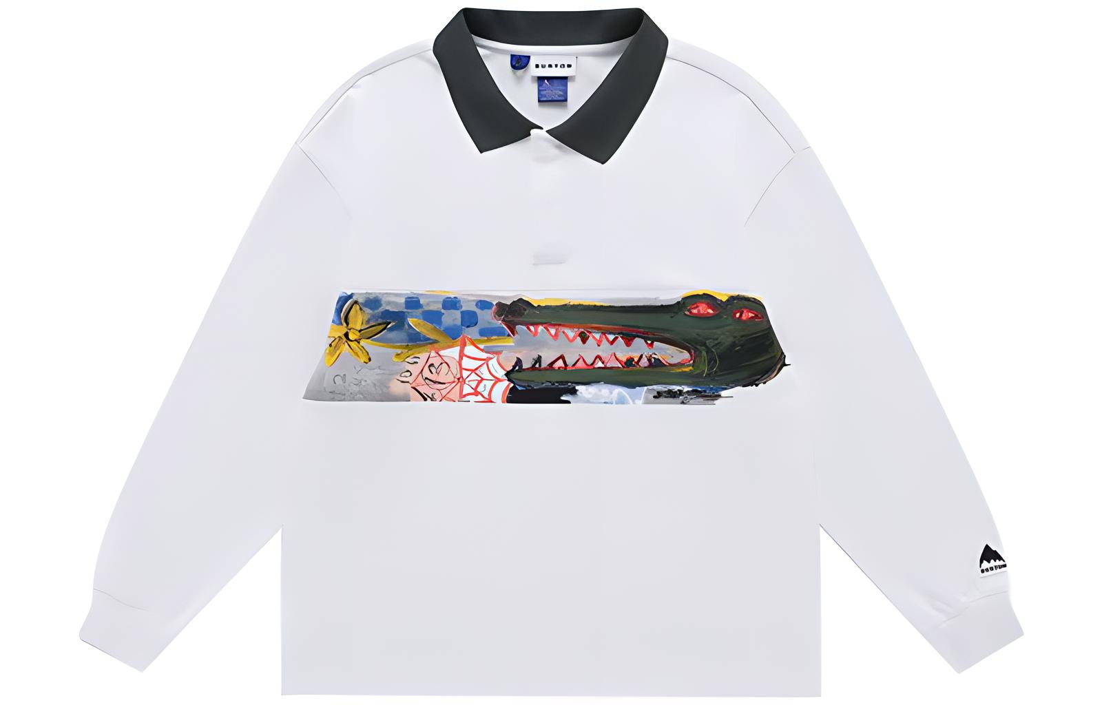 Burton Blossom Hand-Drawn Graphic Pullover Sweatshirt Unisex White 99954199100