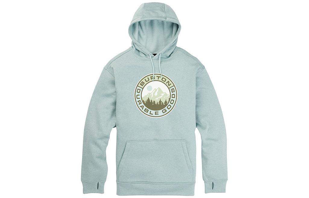 Burton Blue Hoodie with Letter Print Fleece 16223111400