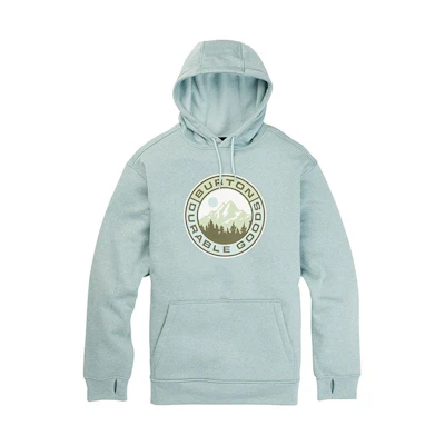 Burton Blue Hoodie with Letter Print Fleece 16223111400