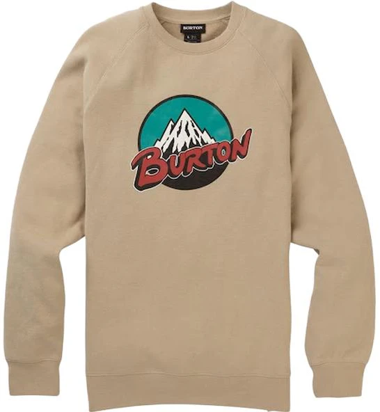 burton-brown-crewneck-fleece-sweatshirt-with-letter-print-21396100250