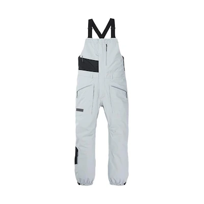 BURTON Carbonate GORE-TEX 3L Snowboard Bib Pants Gray Multi-Pocket Design 23433100020