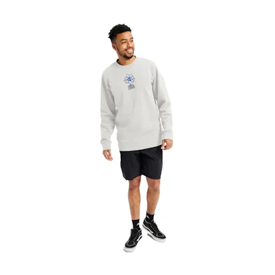 Burton Casual Letter Print Crewneck Loose Pullover Long Sleeve Sweatshirt 231961