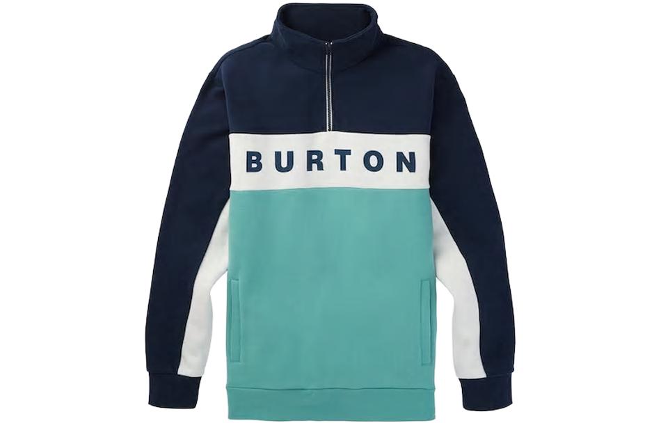 Burton Colorblock Logo Print Sweatshirt Black/Green 21767100400