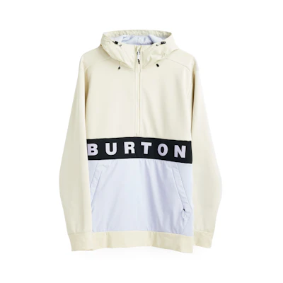 Burton Colorblock Water-Resistant Half-Zip Hoodie Jacket Men’s Off-White 21740105301