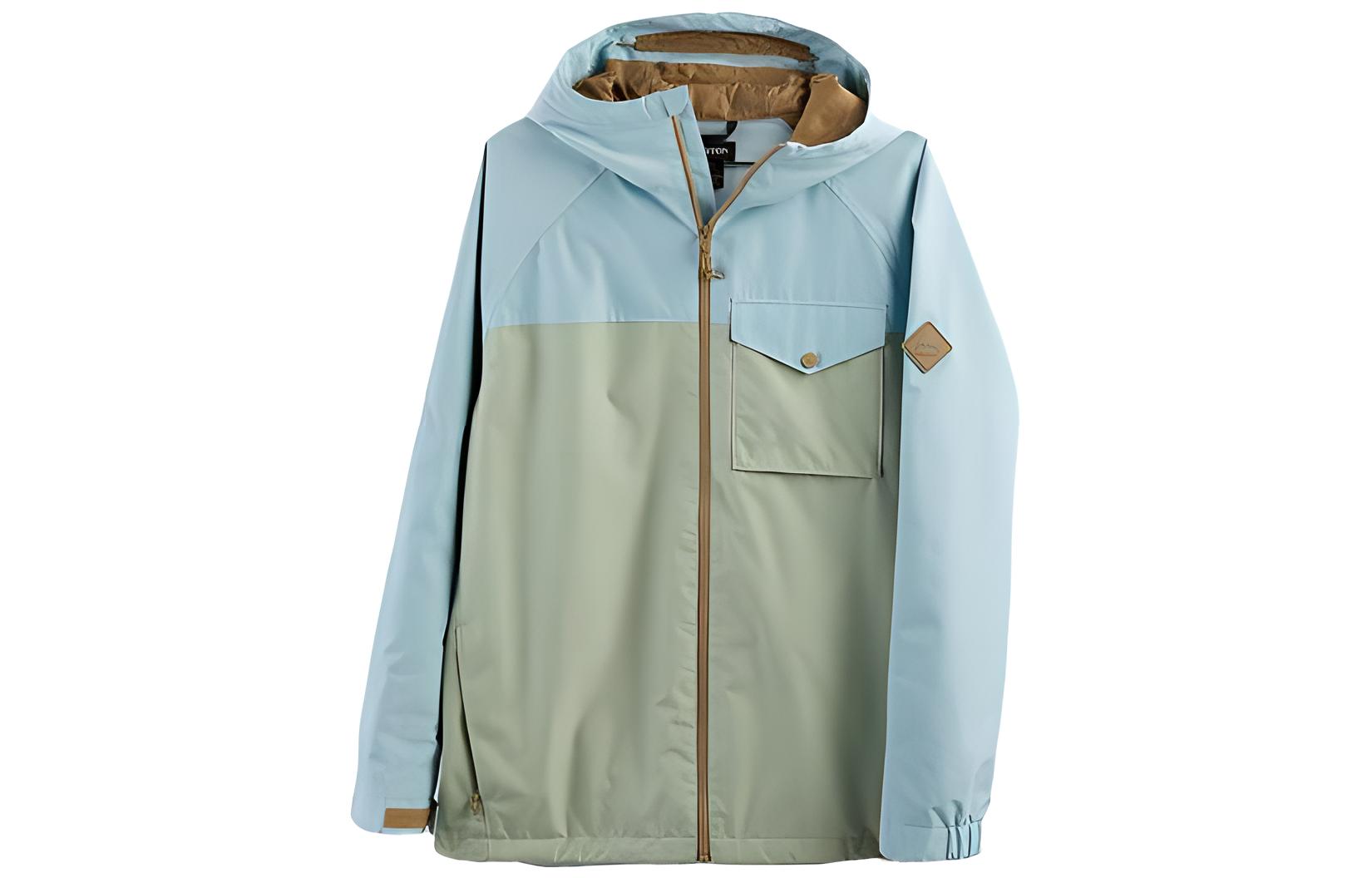 Burton Colorblock Zipper Hoodie Jacket Blue Green 19602104400