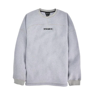 Burton Crewneck Pullover Letter Print Sweatshirt - Silver White 238331