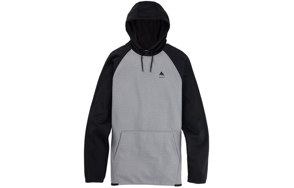 Burton Crown Pullover Raglan Hoodie Black Gray 22024100020