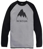 Burton Crown Retro Print Raglan Crewneck Sweatshirt for Men Black/Grey 22022100020 Burton Crown Retro Print Raglan Crewneck Sweatshirt for Men Black/Grey 22022100020