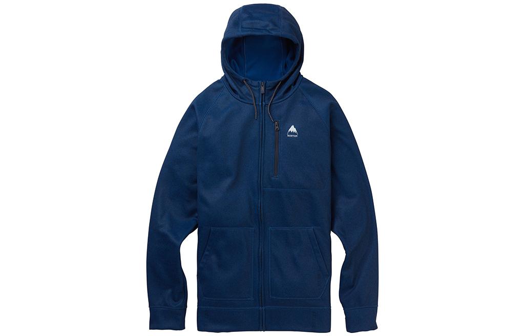 Burton Crown Solid Color Zip Hoodie Blue 16538108400