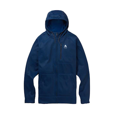 Burton Crown Solid Color Zip Hoodie Blue 16538108400