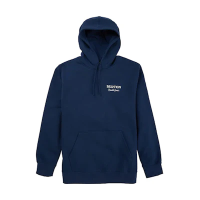 Burton Durable Goods Logo Printed Pullover Hoodie Men’s Navy Blue 20388106401