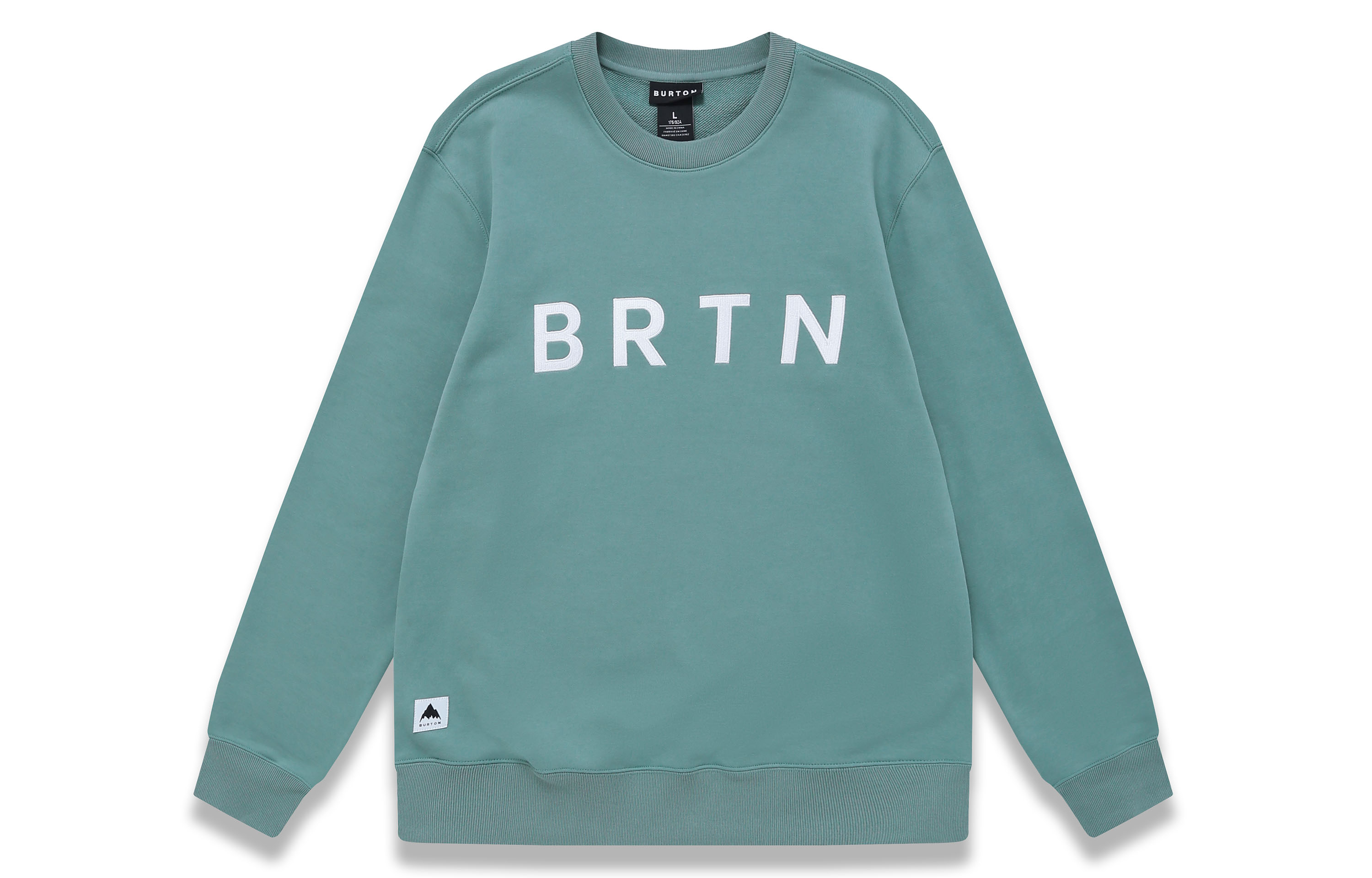 Burton Embroidered Logo Crewneck Sweatshirt Ocean Green Unisex Casual Wear 33301999625