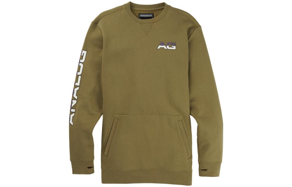 Burton Enclave Crew Letter Print Pullover Sweatshirt Unisex Green 17234103300