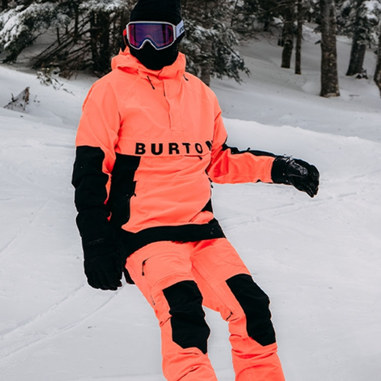 BURTON Frostner  Waterproof Snowboard Jacket Orange Multicolor Design 21470102800 圖 3