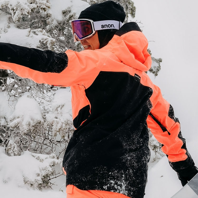 BURTON Frostner  Waterproof Snowboard Jacket Orange Multicolor Design 21470102800 圖 4