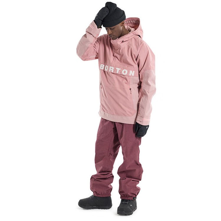 Lookbook BURTON Frostner Colorblock Waterproof Hoodie Snow Jacket Pink - . 99993199967