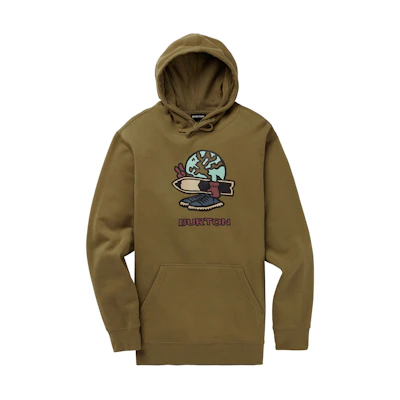 Burton Fun Logo Brown Pullover Hoodie for Men 22148100300