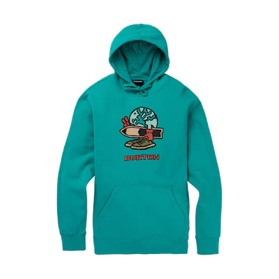 Burton Fun Logo Pullover Hoodie Green 22148100301