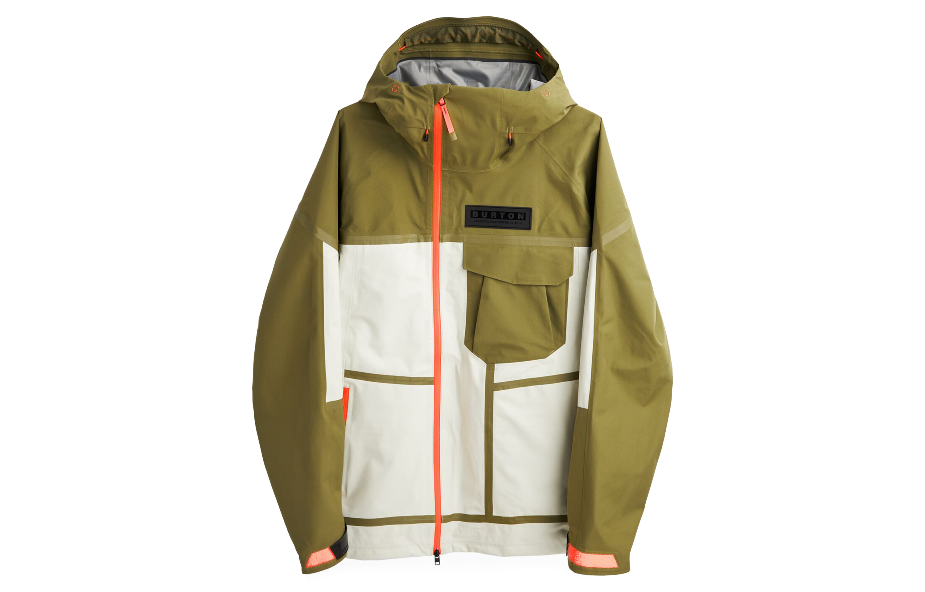 Burton Gore-Tex Colorblock Snowboard Jacket Men’s Fall Army Green 22821100300