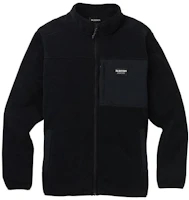 Burton Hearth Fleece Black Zip-Up Jacket - Breathable, Warm & Relaxed Fit 20829101001 Burton Hearth Fleece Black Zip-Up Jacket - Breathable, Warm & Relaxed Fit 20829101001