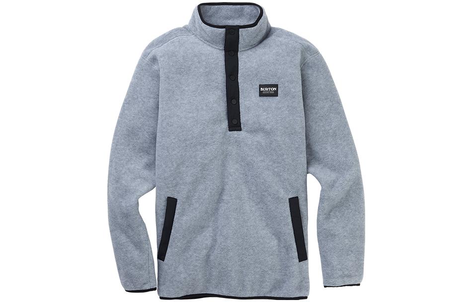 Burton HEARTH Solid Half-Zip Pullover Sweatshirt Blue Gray 17350111020