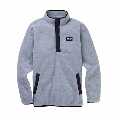 Burton HEARTH Solid Half-Zip Pullover Sweatshirt Blue Gray 17350111020