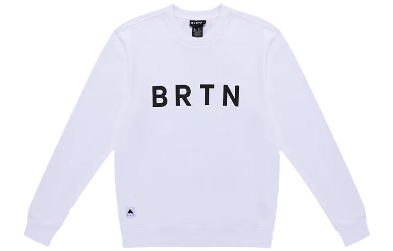 Burton Letter Print Crewneck Pullover Sweatshirt Unisex White 33301999100