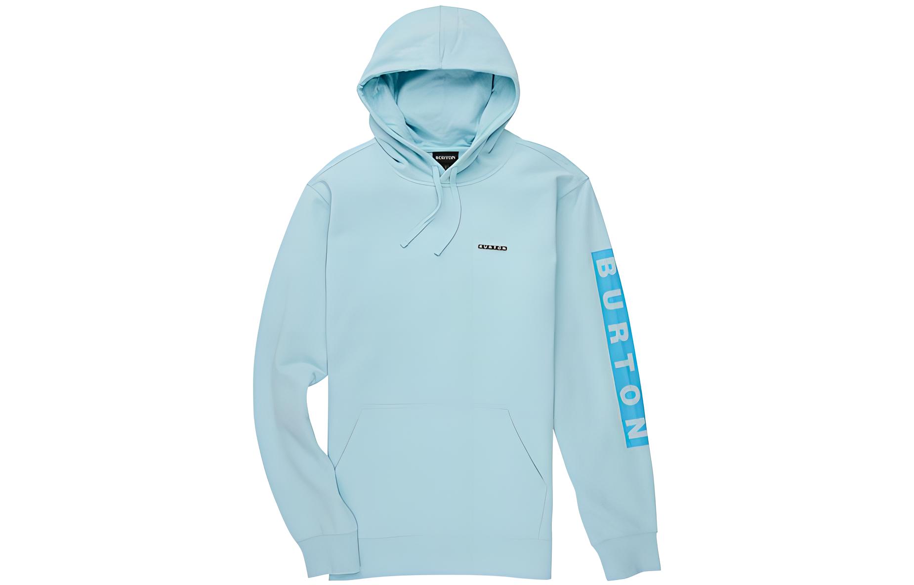 Burton Letter Print Fleece Hoodie Blue 19696104400