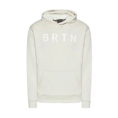 Burton Letter Print Pullover Hoodie White 22028101100