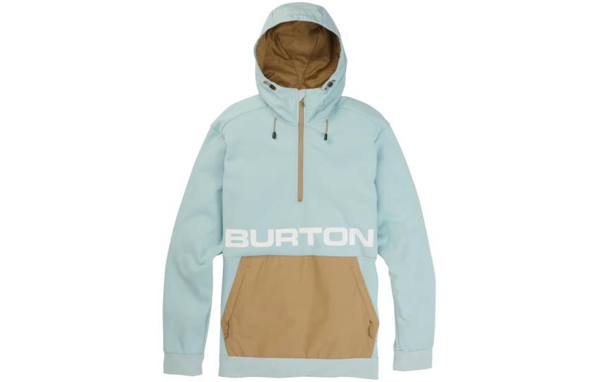 Burton Light Blue Pullover Hoodie with Letter Print Design 21740100400