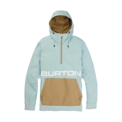 Burton Light Blue Pullover Hoodie with Letter Print Design 21740100400