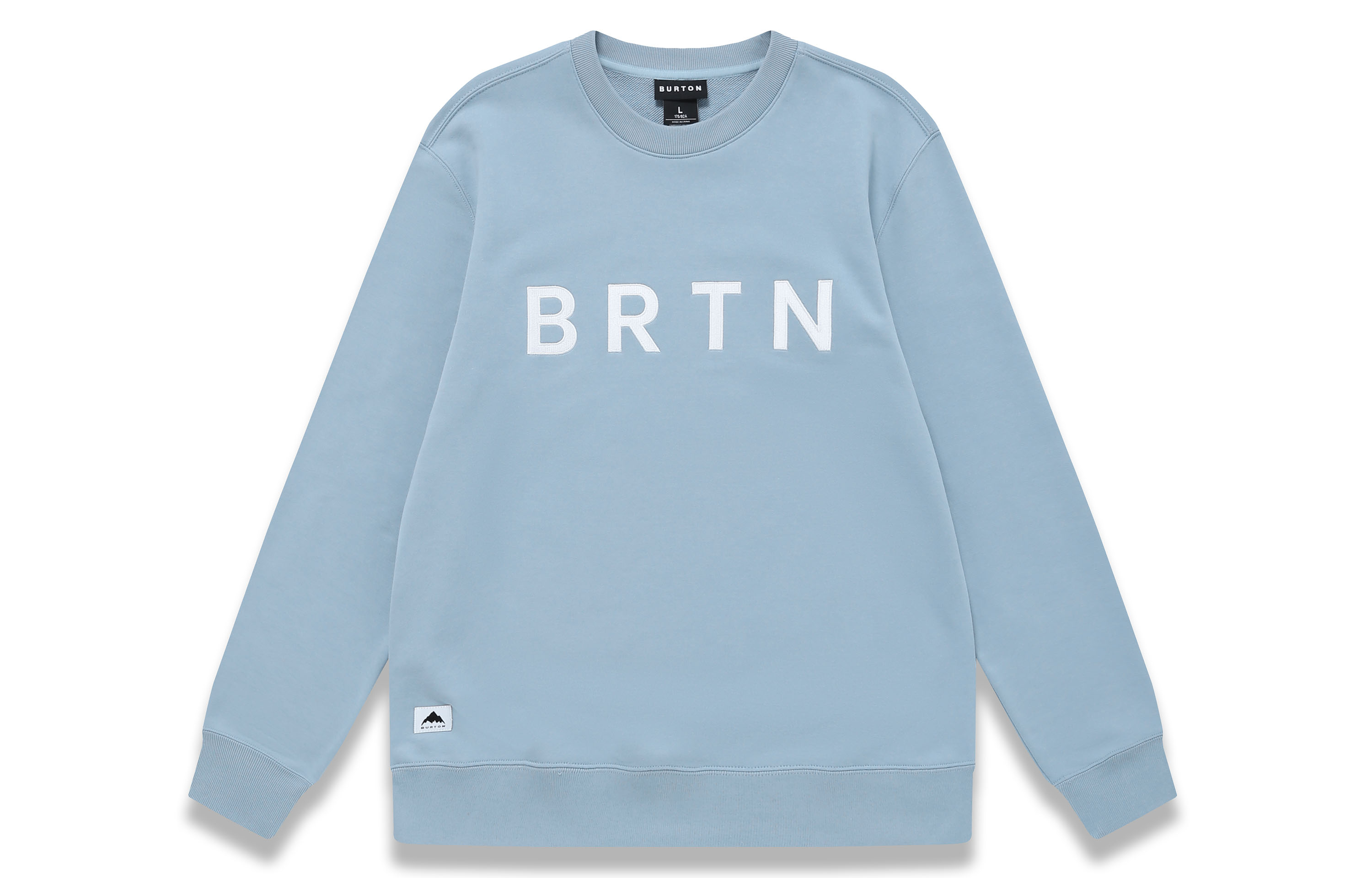 Burton Logo Embroidered Crewneck Sweatshirt Unisex Bright Steel Blue 33301999337