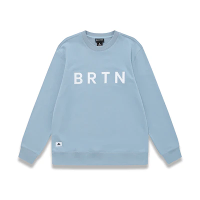 Burton Logo Embroidered Crewneck Sweatshirt Unisex Bright Steel Blue 33301999337