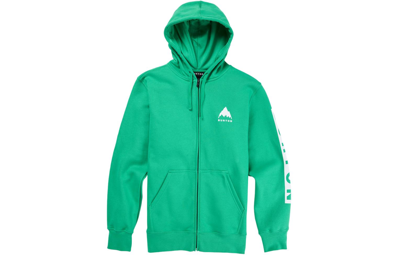 Burton Logo Green Zip-Up Hooded Jacket Casual Wear 213811