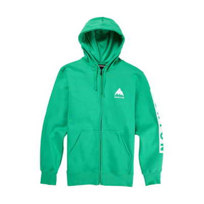 Burton Logo Green Zip-Up Hooded Jacket Casual Wear 213811