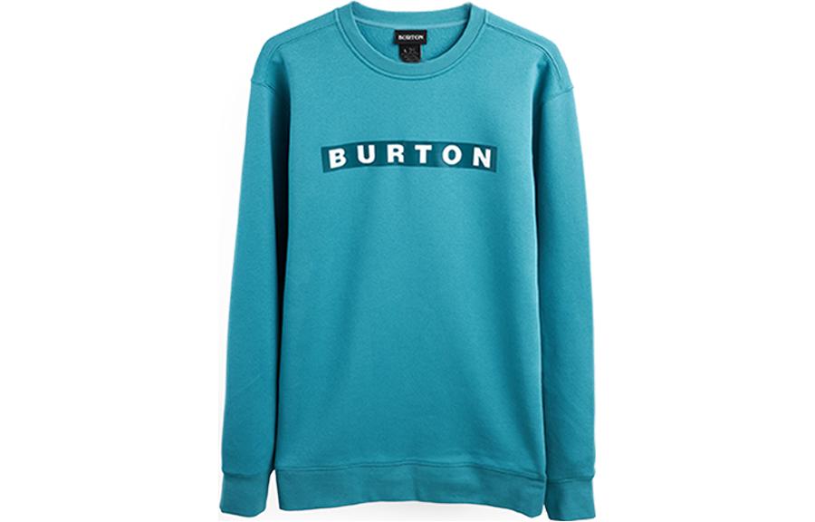 Burton Logo Print Crewneck Sweatshirt Thick Unisex Blue 20371106401