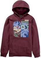 Burton Logo Print Loose Fit Pullover Sweatshirt Maroon 239761 Burton Logo Print Loose Fit Pullover Sweatshirt Maroon 239761