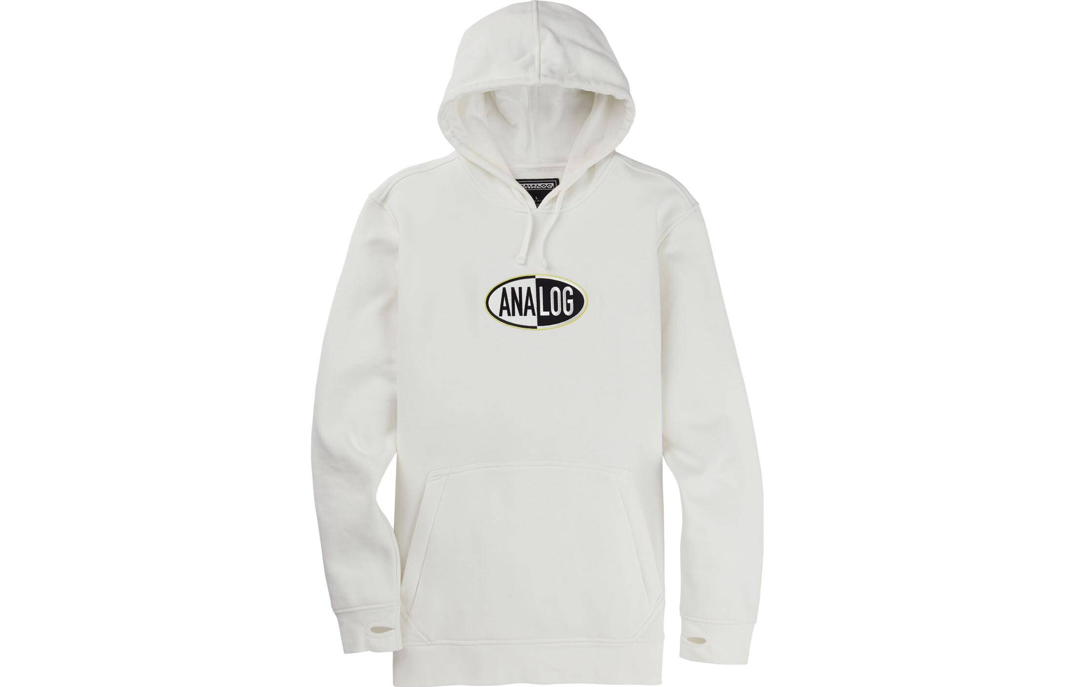 Burton Logo Print Pullover Fleece Hoodie Unisex White 20577102100