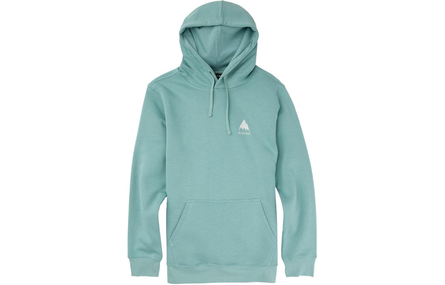 Burton Logo Print Pullover Hoodie Light Blue Loose-Fit Long Sleeve 203891