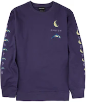 Burton Logo Pullover Sweatshirt Unisex Purple Long Sleeve 239051 Burton Logo Pullover Sweatshirt Unisex Purple Long Sleeve 239051